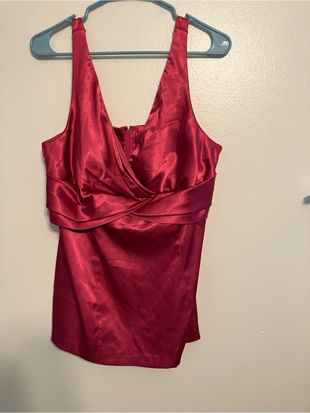 Studio Y Hot Pink Satin Tank